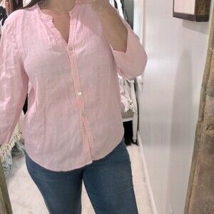 Hot Cotton size medium pink linen top